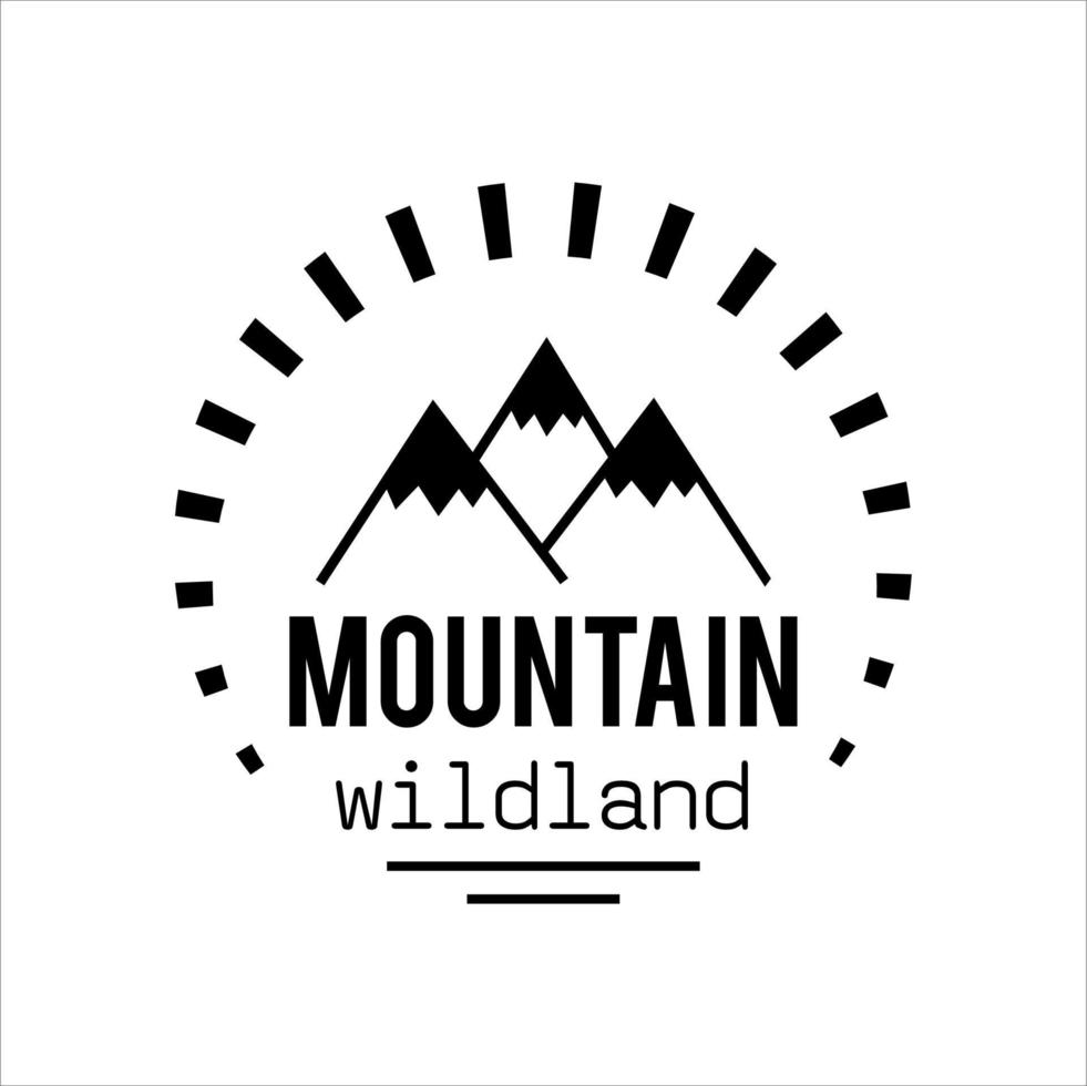 logo illustration of camping and adventure in the wild and mountains vector