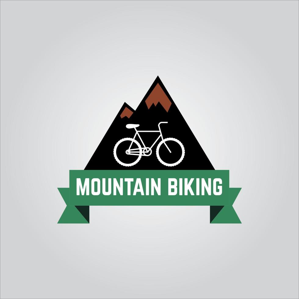 simple aventura de camping con logo en las montañas y la naturaleza. vector