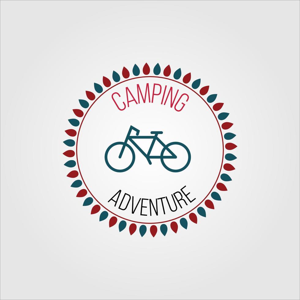 simple logo camping adventure in mountains and nature. vector