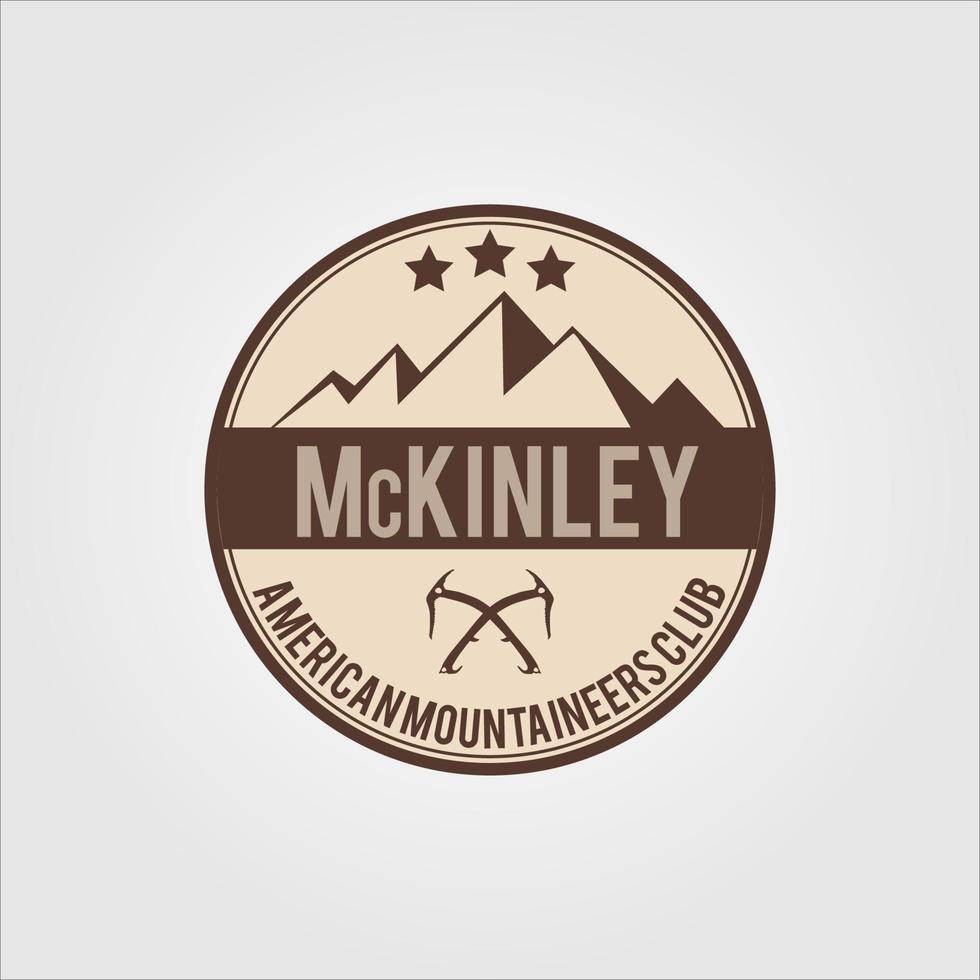 simple logo camping adventure in mountains and nature. vector