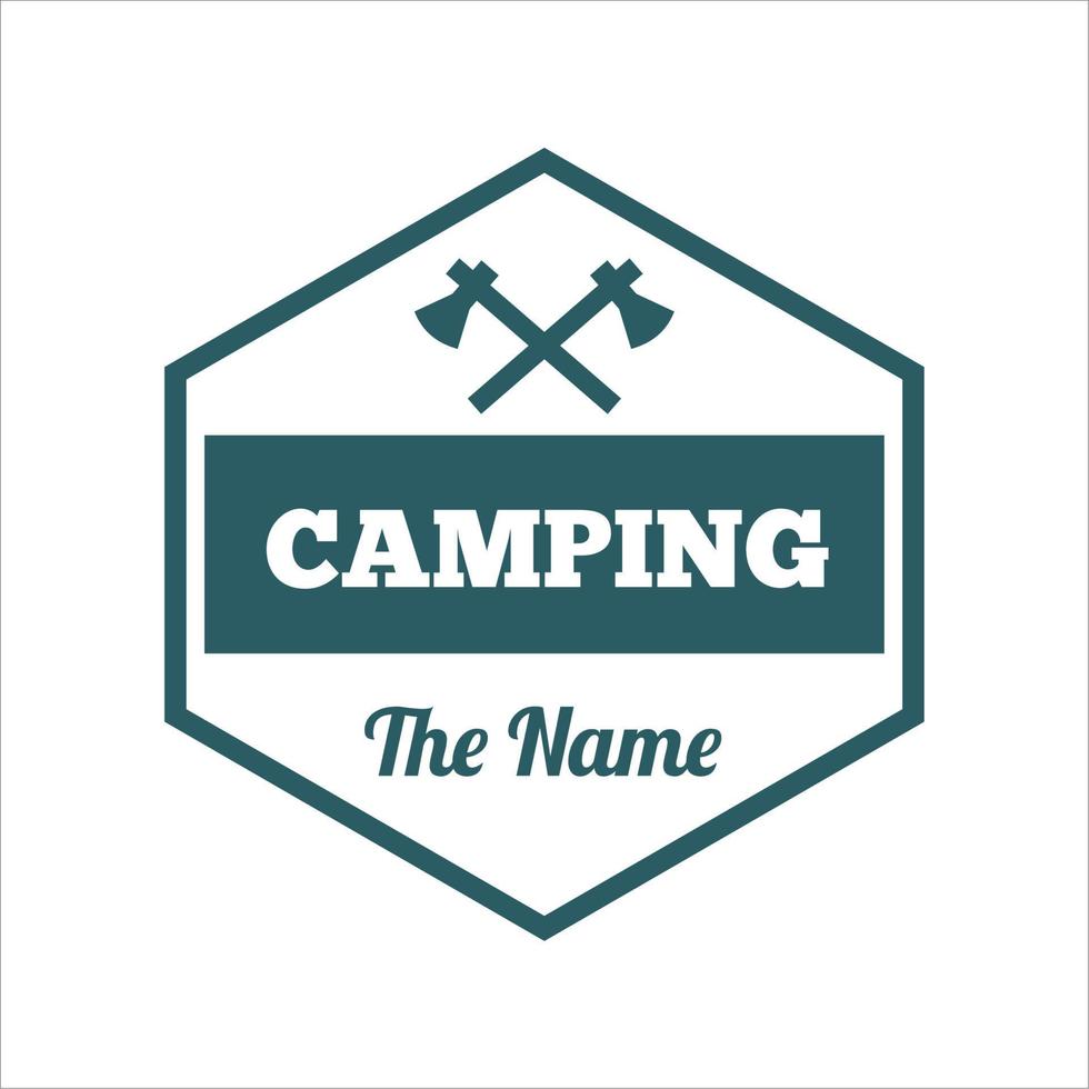 logo illustration of camping and adventure in the wild and mountains vector