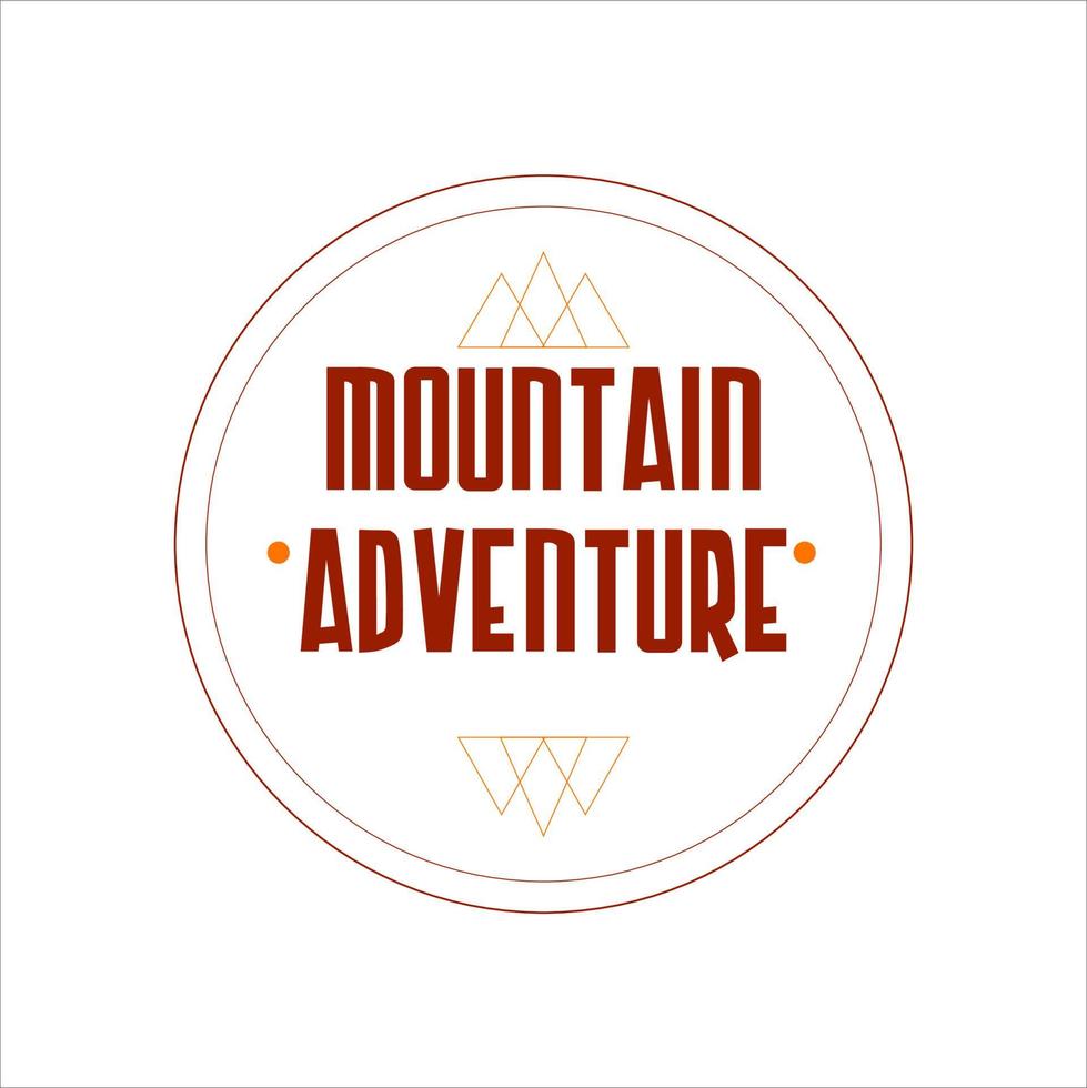 simple logo outdoor adventures and expeditions in mountains, forests and nature vector