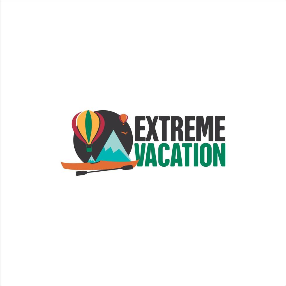 simple logo outdoor adventures and expeditions in mountains, forests and nature vector