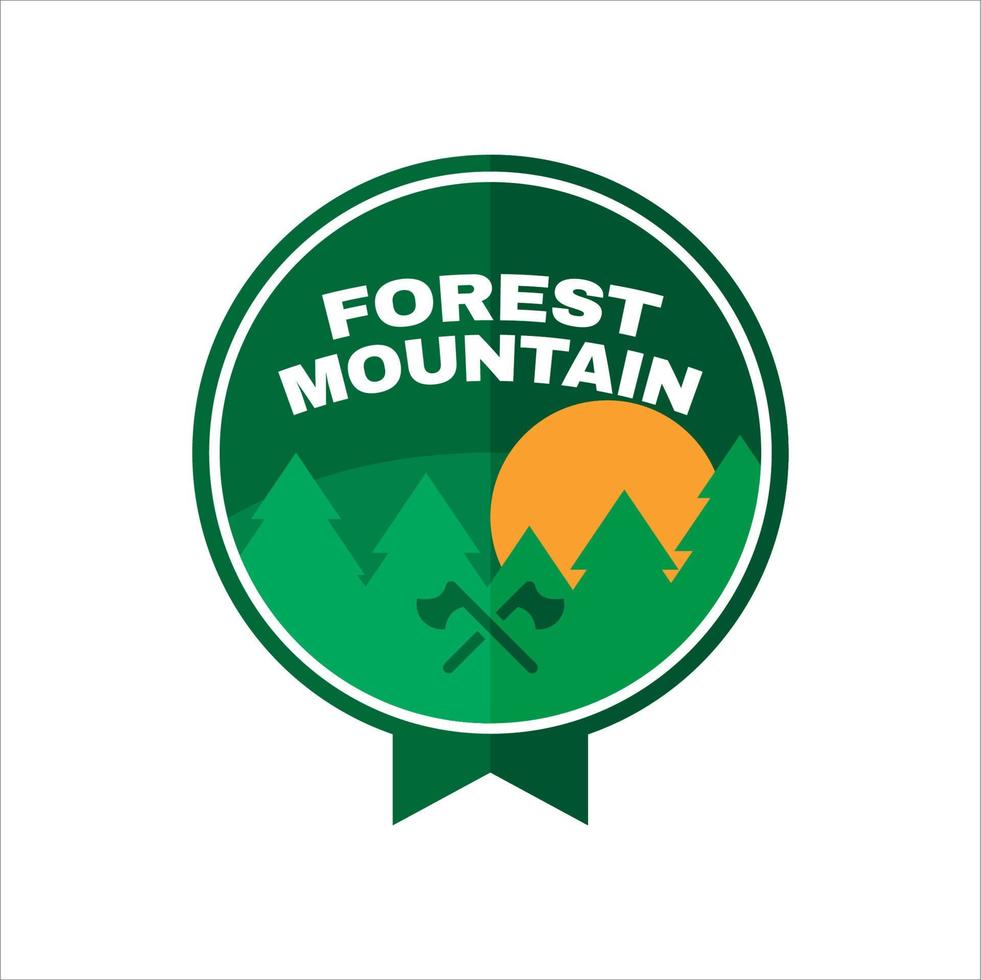 simple logo outdoor adventures and expeditions in mountains, forests and nature vector