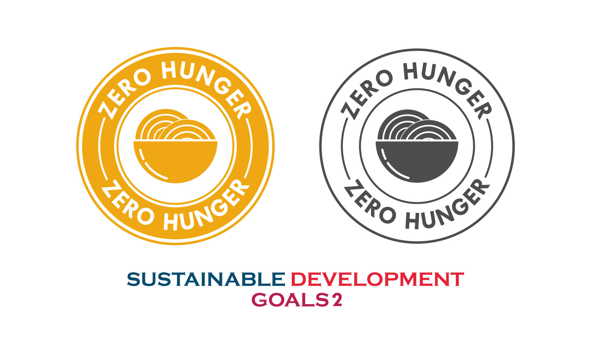 sustainable development goals, zero hunger item 5679773 Vector Art at Vecteezy