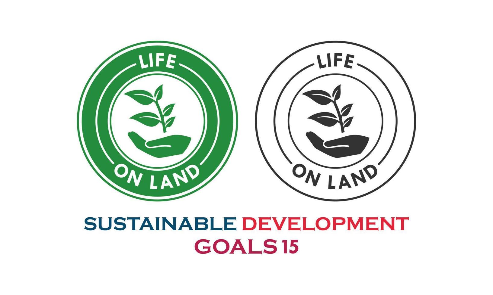 sustainable development goals, life on land item vector