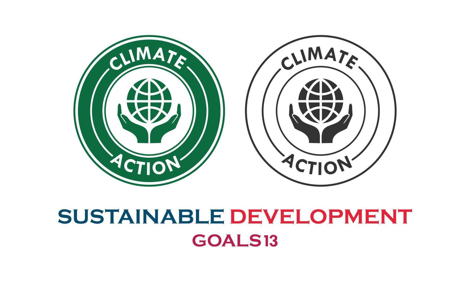 sustainable development goals, climate action item vector