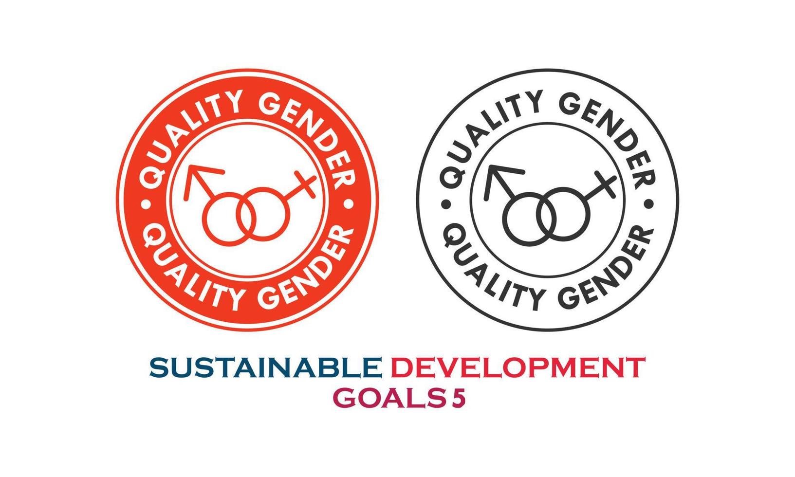 sustainable development goals, quality gender item vector