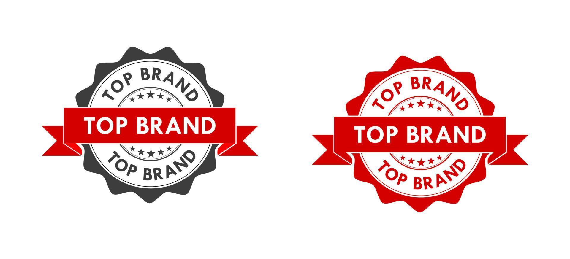 Top brand badge design logo template vector