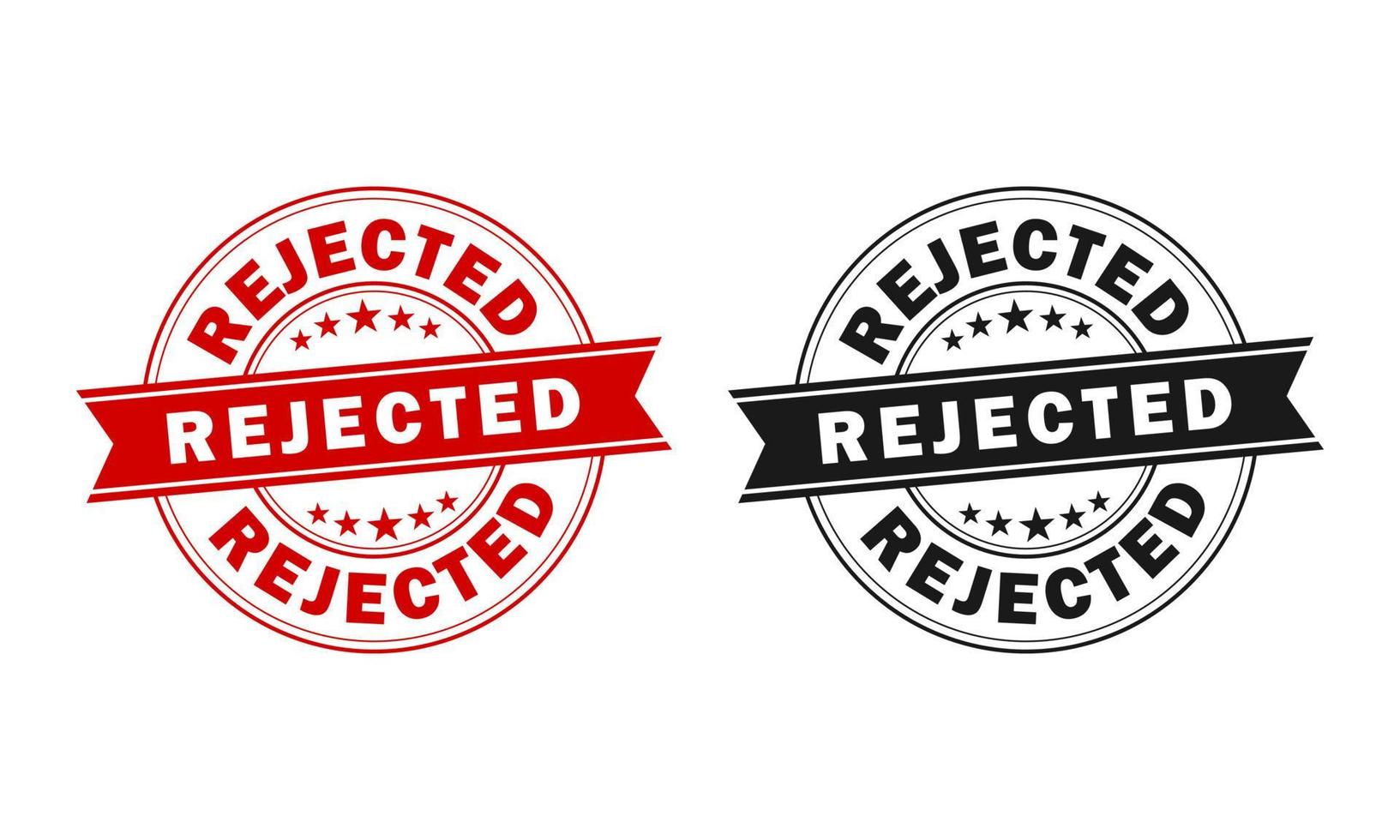 Rejected design logo template illustration vector