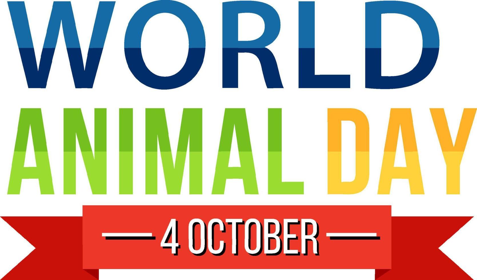 World Animal Day logo banner vector