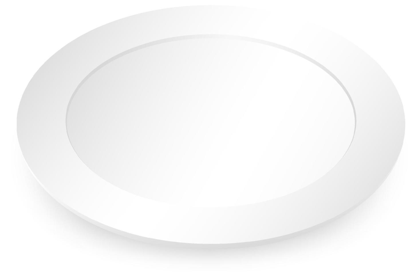 Isolated white round plate vector