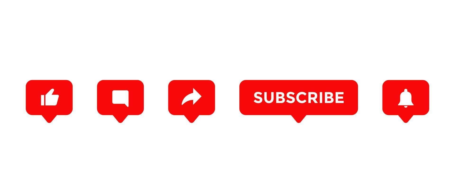 Like Comment Share And Subscribe Icon In Speech Bubbles 5680124 