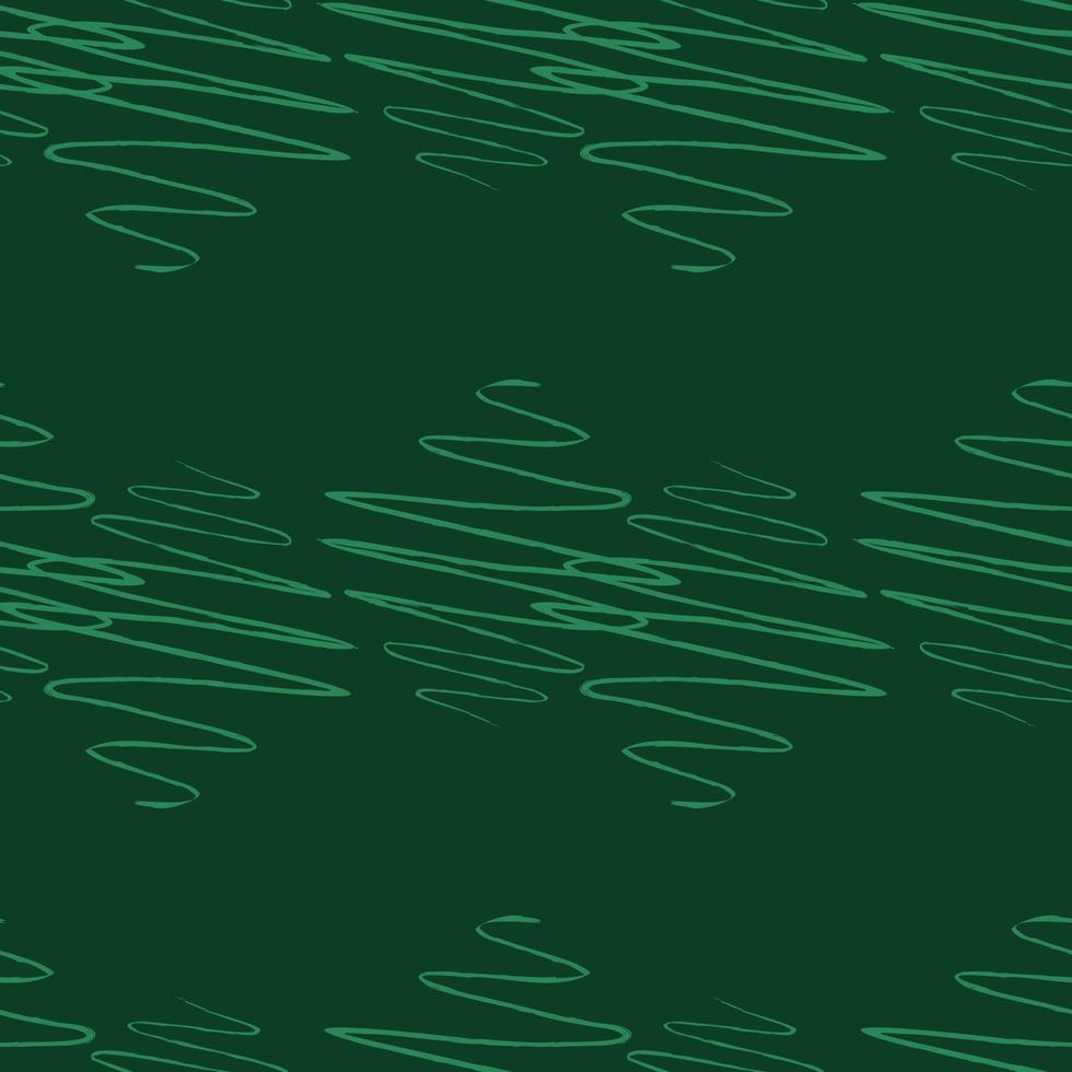 Soundwave seamless pattern. Curve waves background. vector