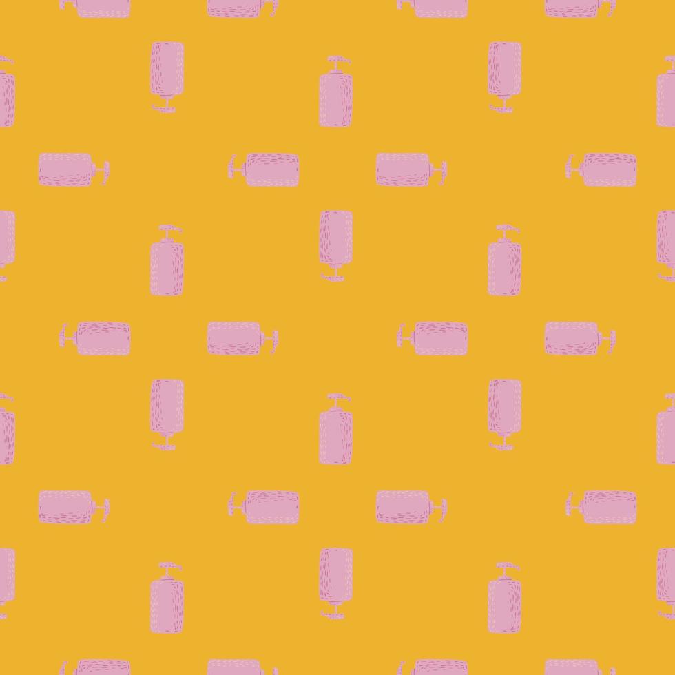 Cosmetic bottle seamless pattern. cosmetics toiletries background. vector