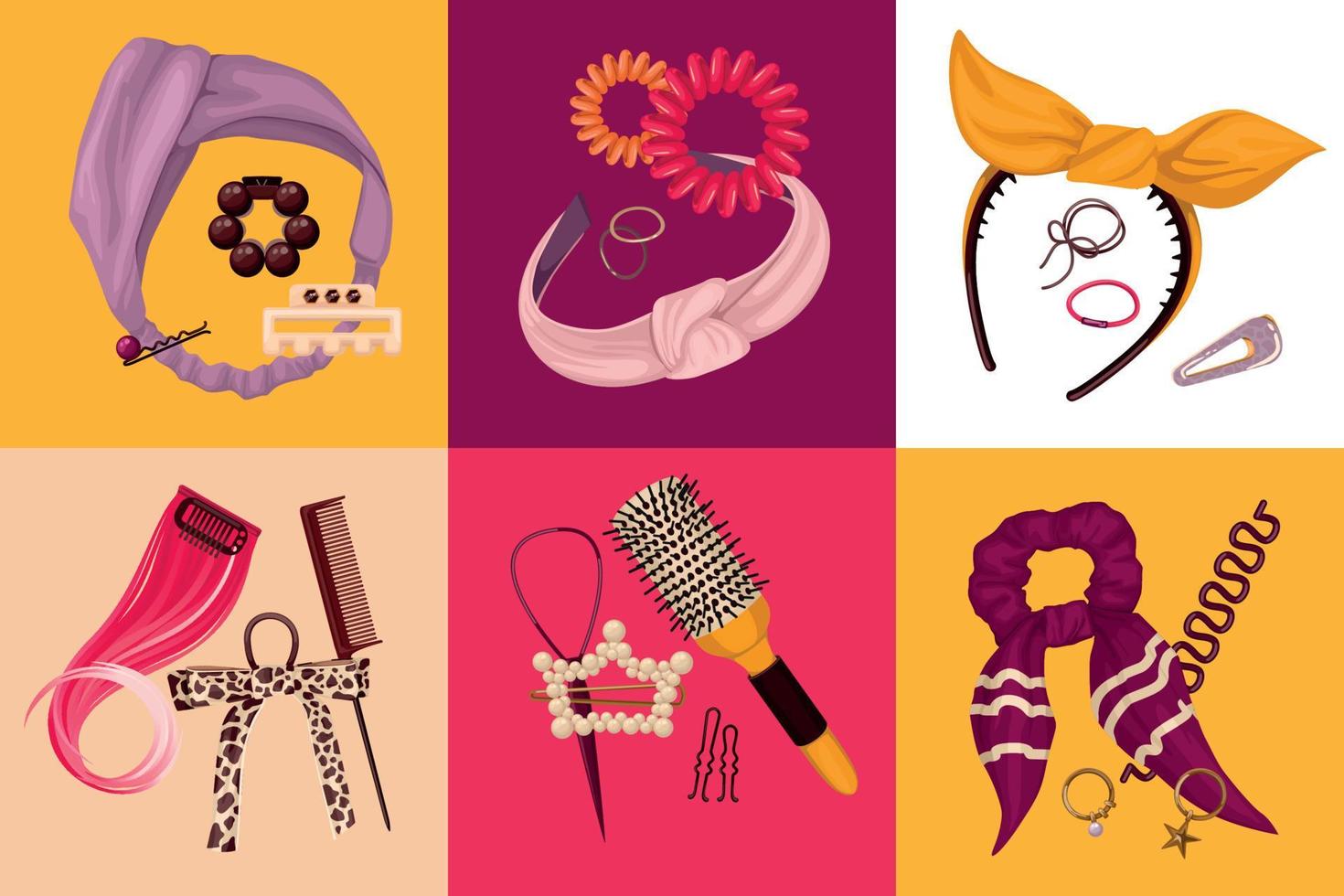 Hairdressers Items Design Concept vector