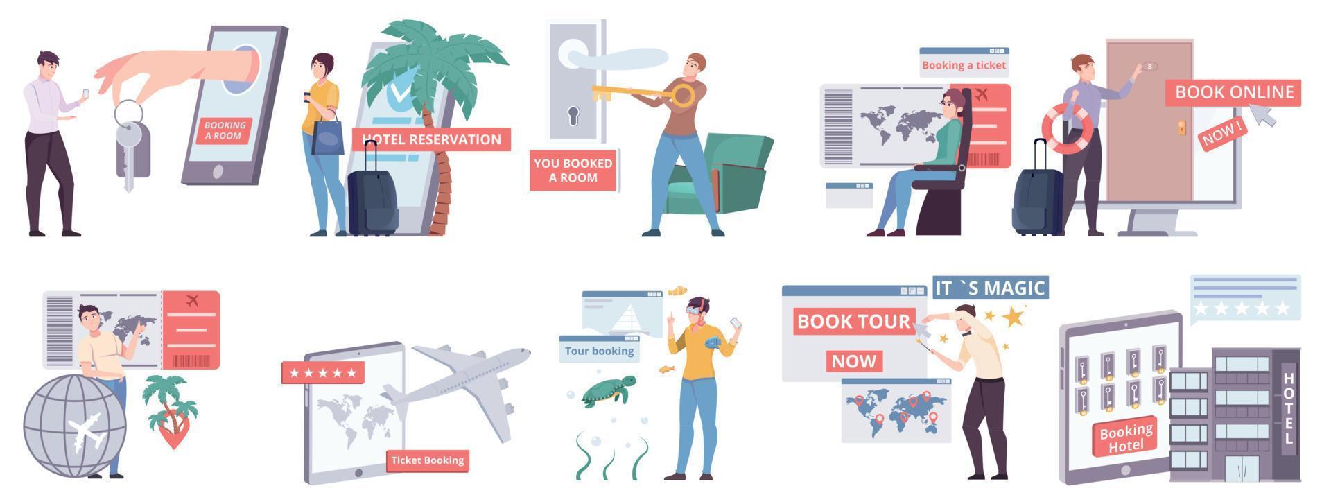 Book Vacation Icon Set vector