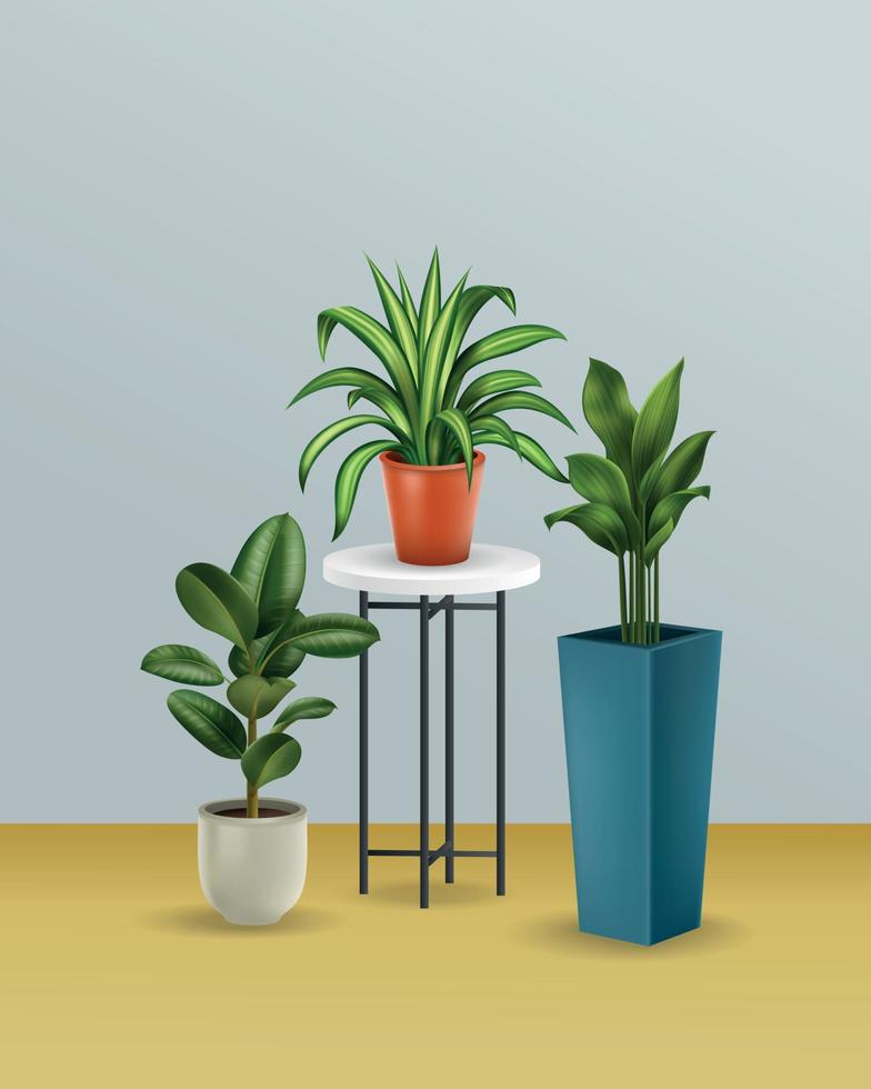 casa de plantas realista vector