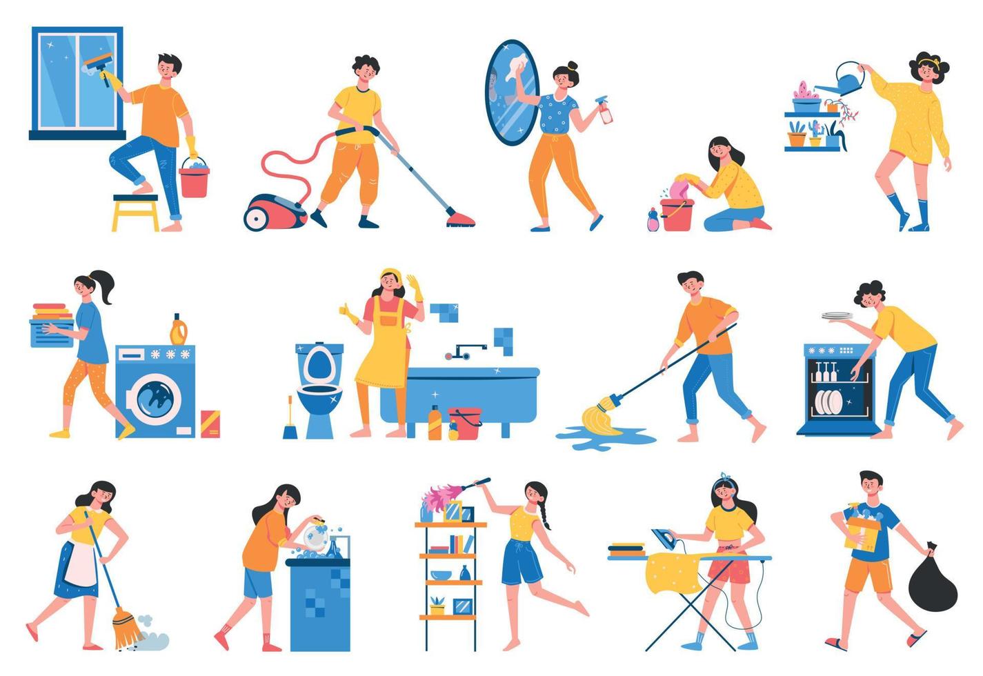 Cleaning Home Set vector