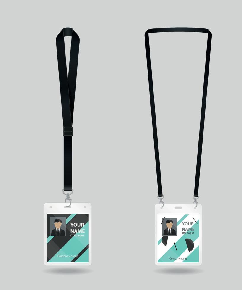 ID Badges Realistic Set vector