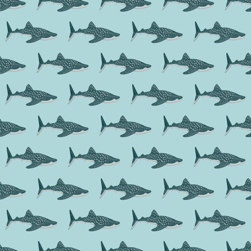 patrón sin costuras de tiburón ballena en estilo escandinavo. fondo de animales marinos. ilustración vectorial para niños textil divertido. vector