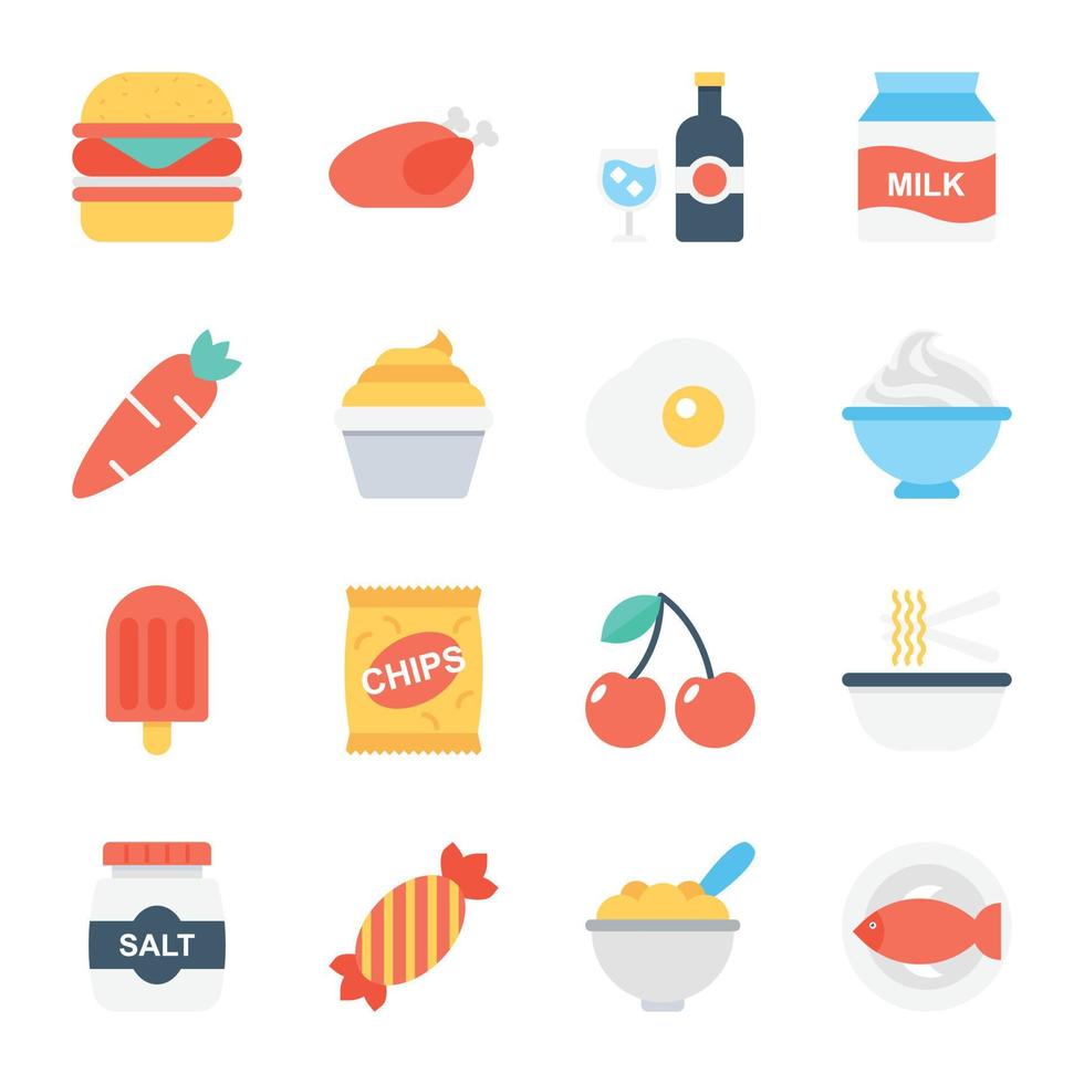 Trendy Snacks Concepts vector