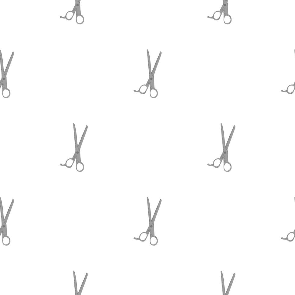 Scissors seamless pattern. Retro salon background. vector