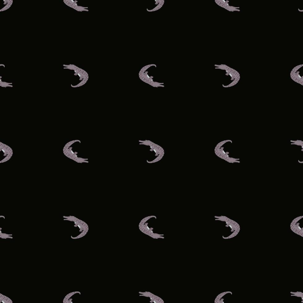 Cute crocodiles seamless pattern.Funny animals background. vector