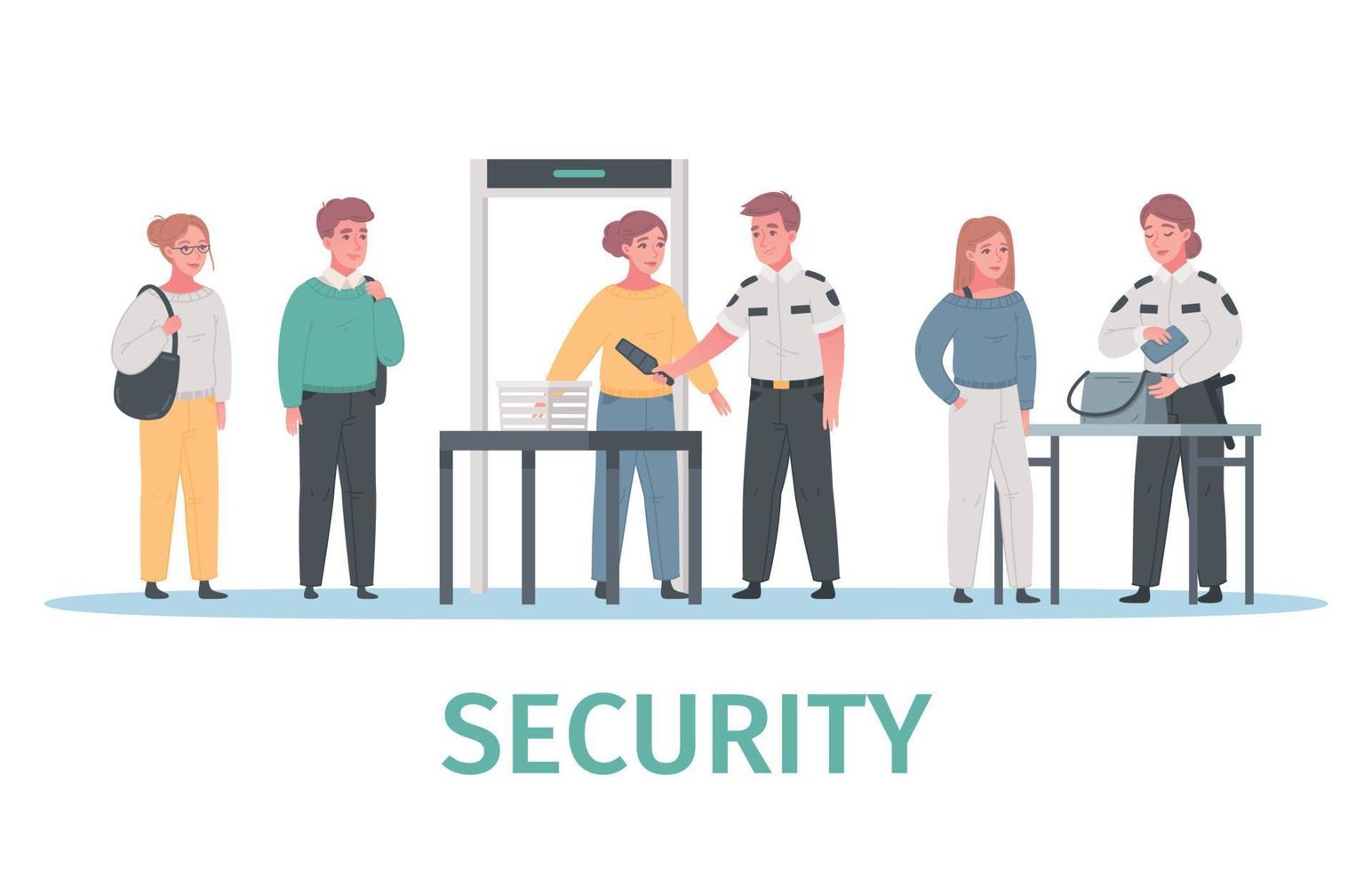Security Scanning People Composition vector
