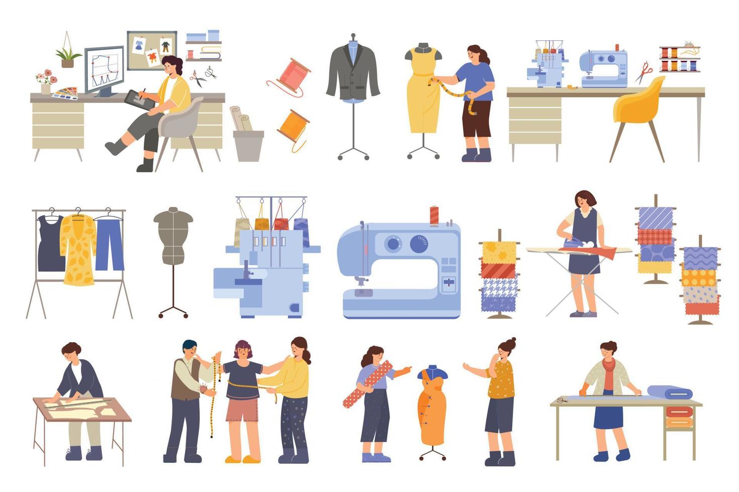 Atelier Flat Icon Set vector