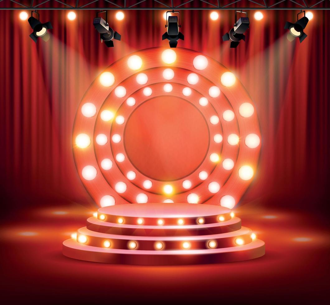 Realistic Retro Stage vector