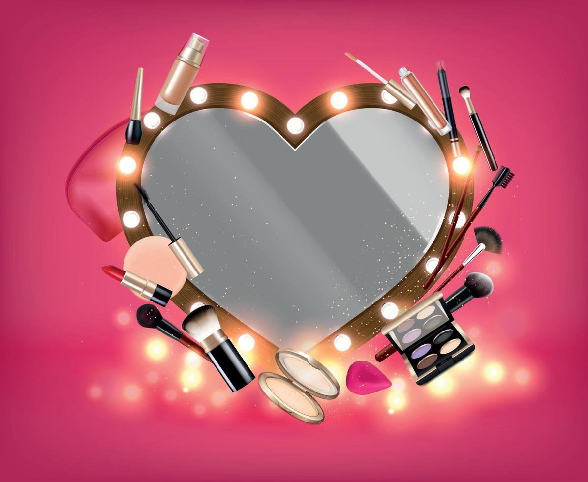 Makeup Mirror Composition vector