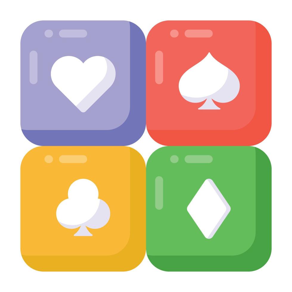 A flat vector of card suit in editable quality graphics