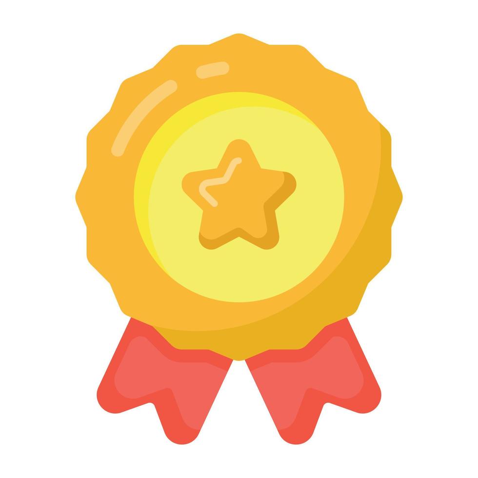 A star winner badge icon in flat design vector