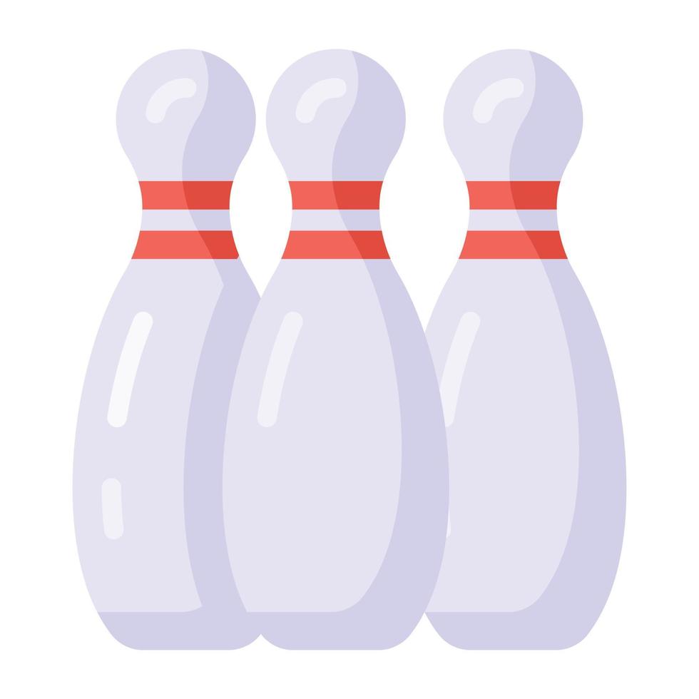 Bolos de bolos en icono plano, descarga premium vector