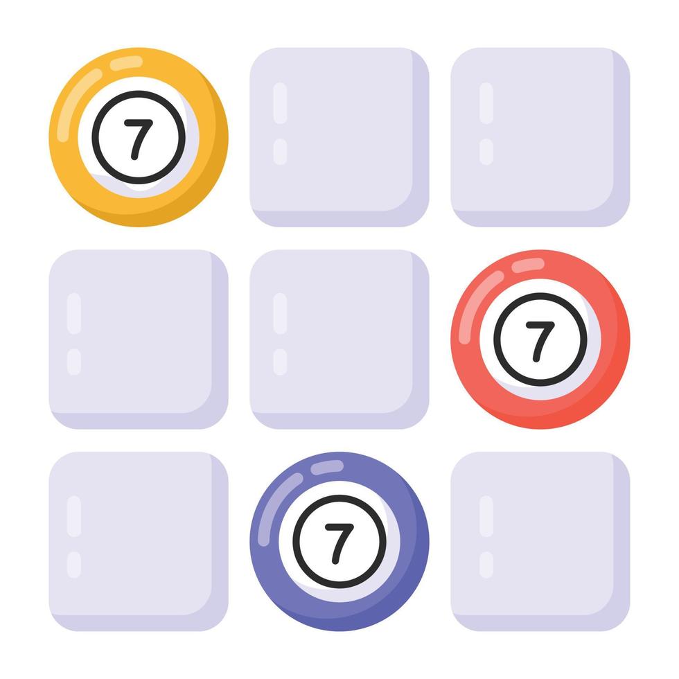 A casino bingo game icon in flat design vector