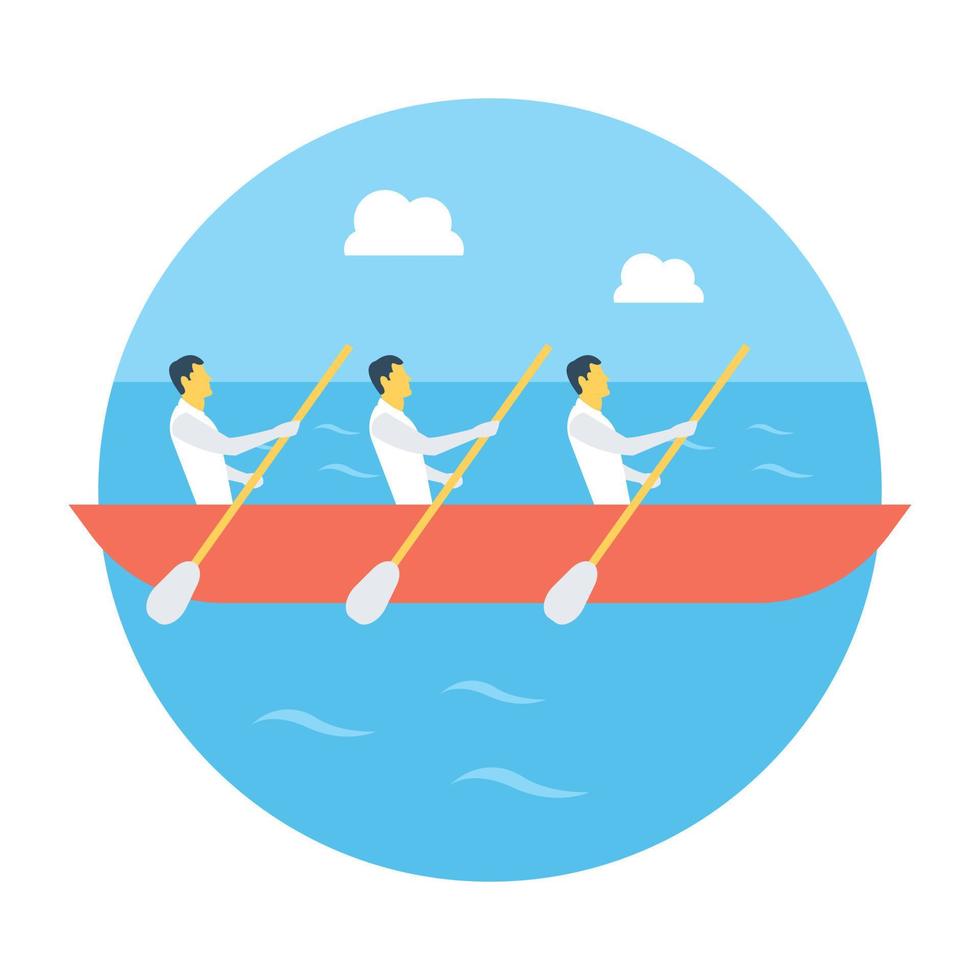 Trendy Rowing Concepts vector