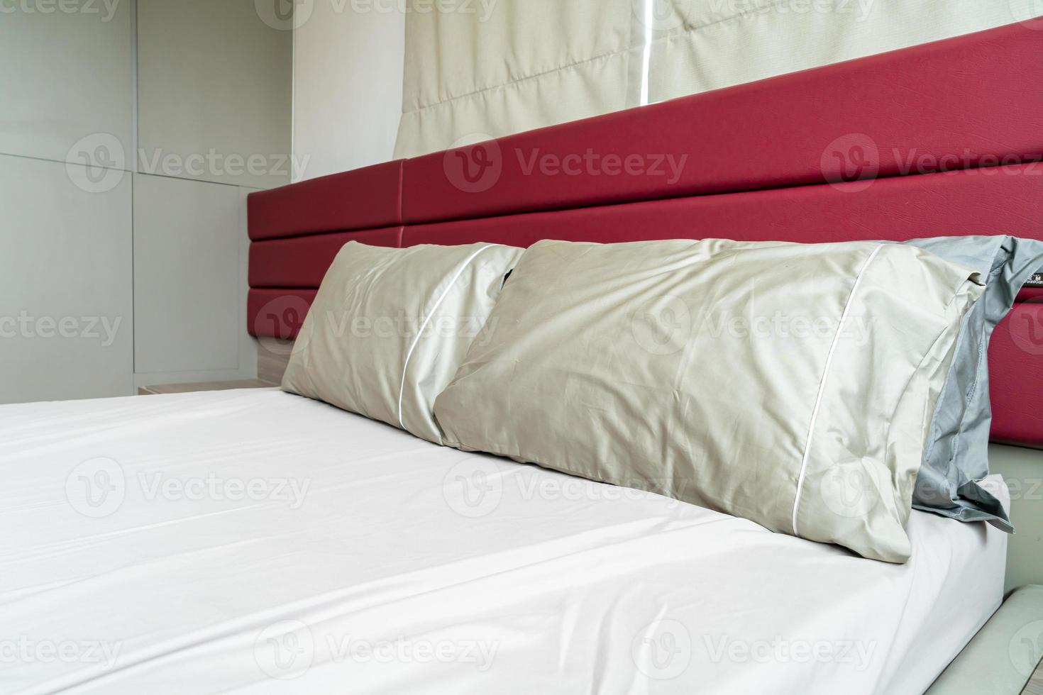 pillow on bed in bedroom photo