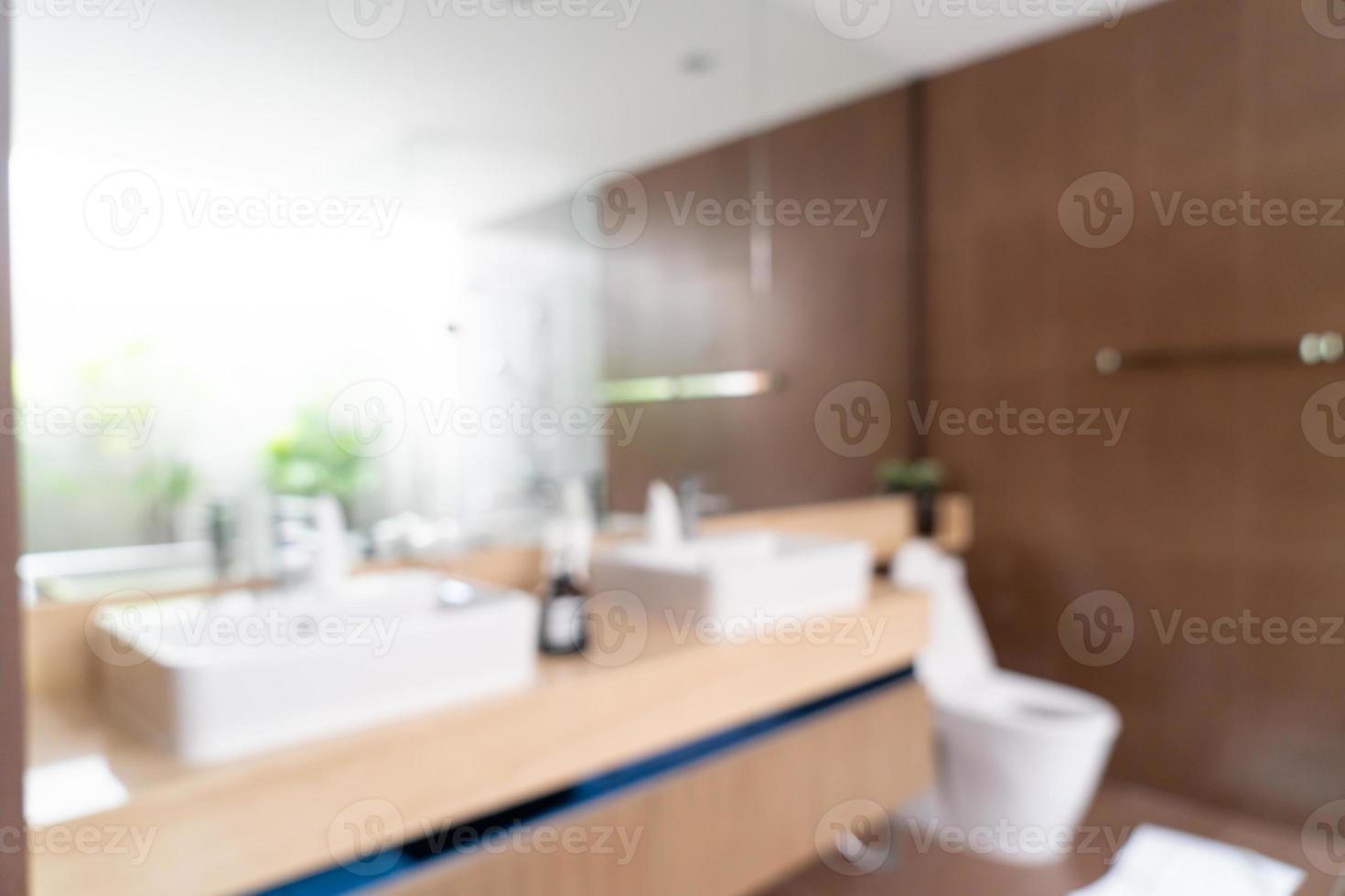 Abstract blur beautiful luxury hotel bathroom interior photo