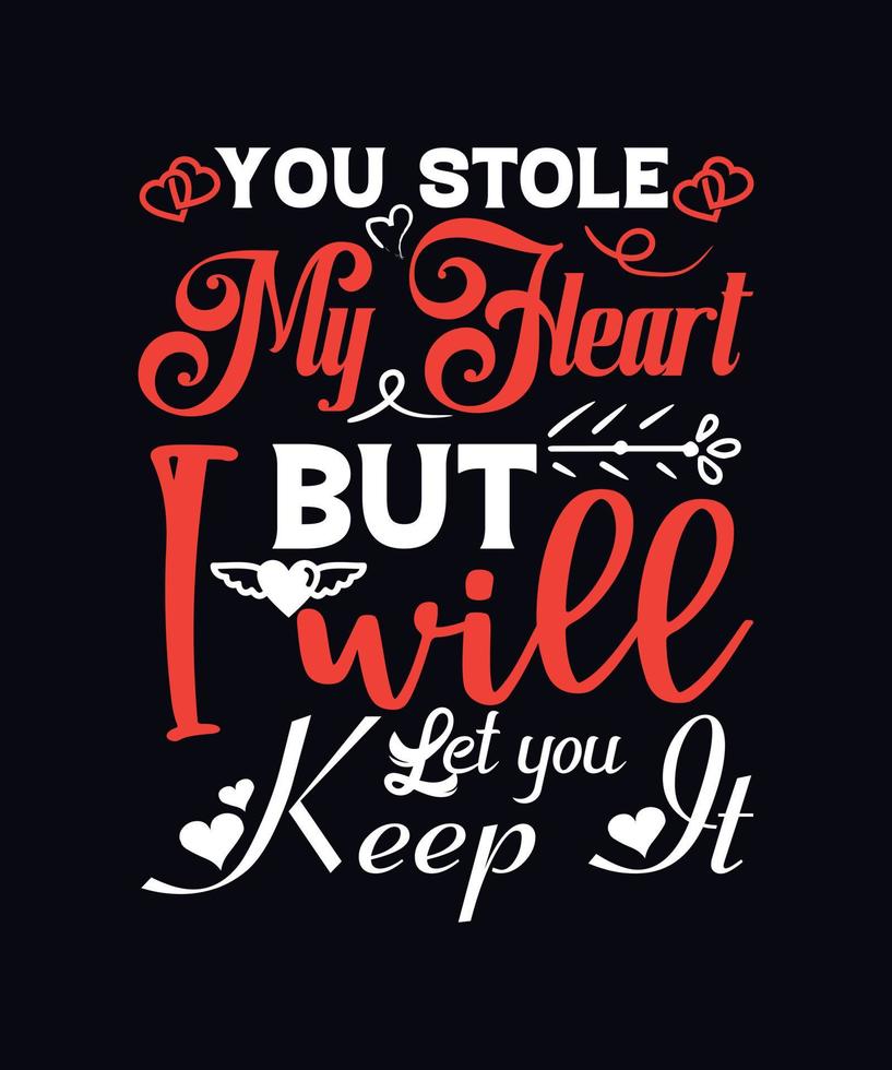 Valentines day t-shirt design template vector