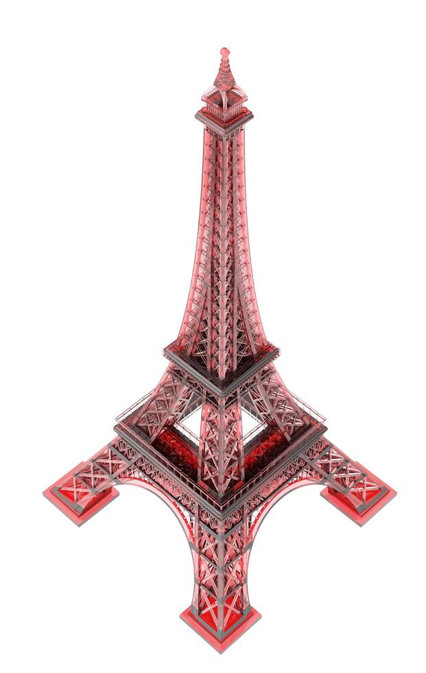 View of Eiffel Tower with background illustration photo