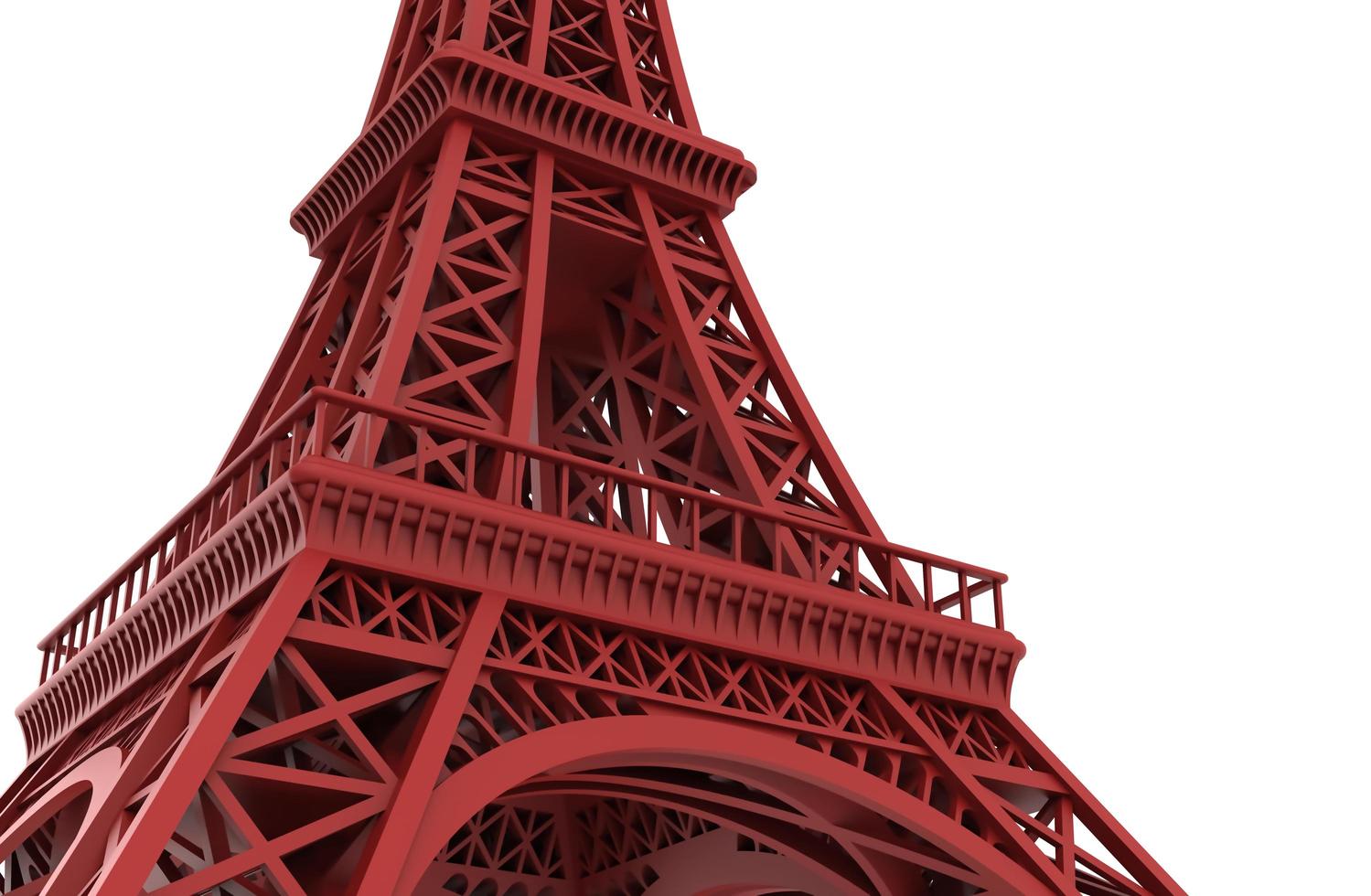Eiffel Tower isolated white background photo