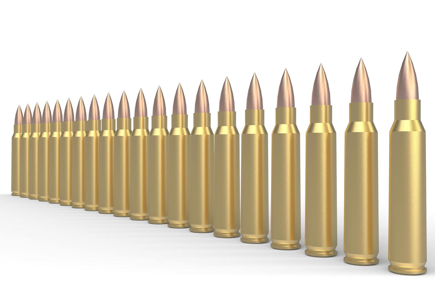 bullets set isolated 3d illustration photo
