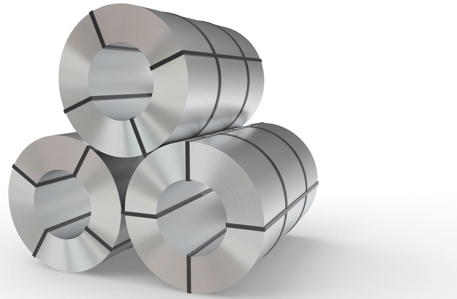 industrial steel aluminum cylinders 3d illustration photo