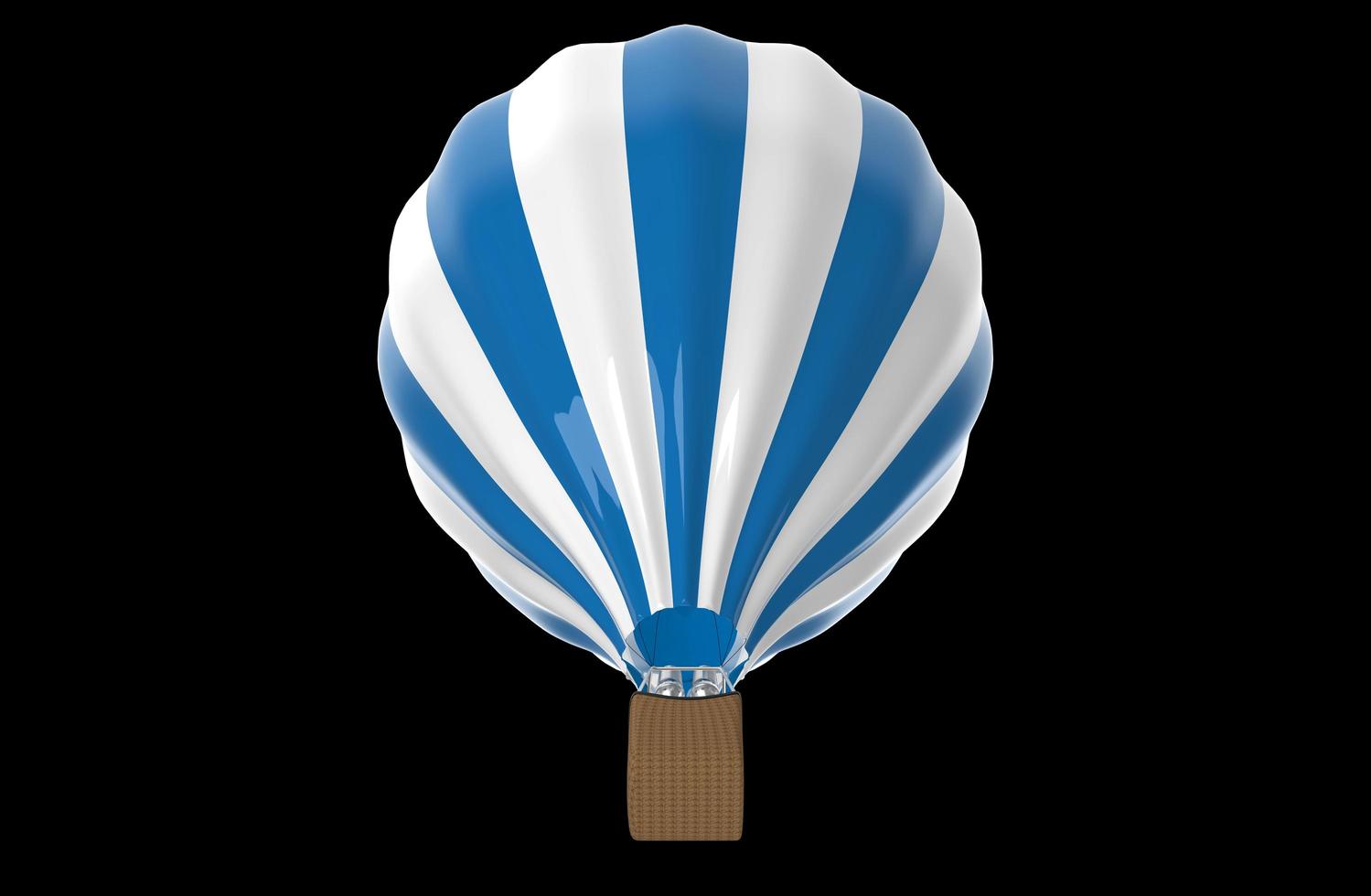 Hot air balloon isolated on white background 3d image illustration photo