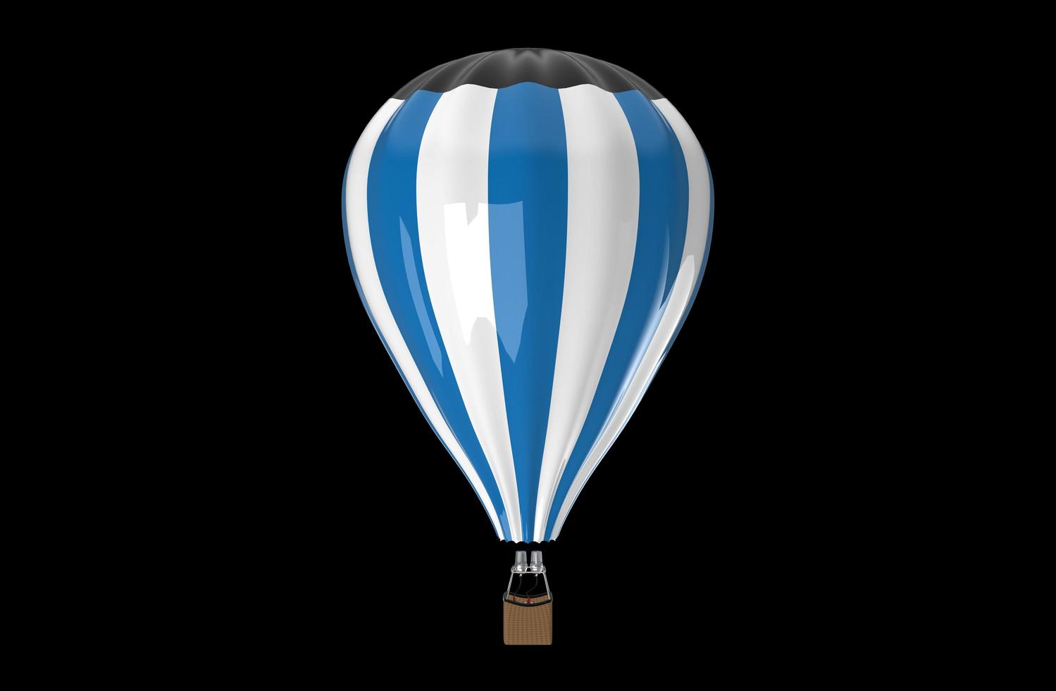 Hot air balloon isolated on white background 3d image illustration photo