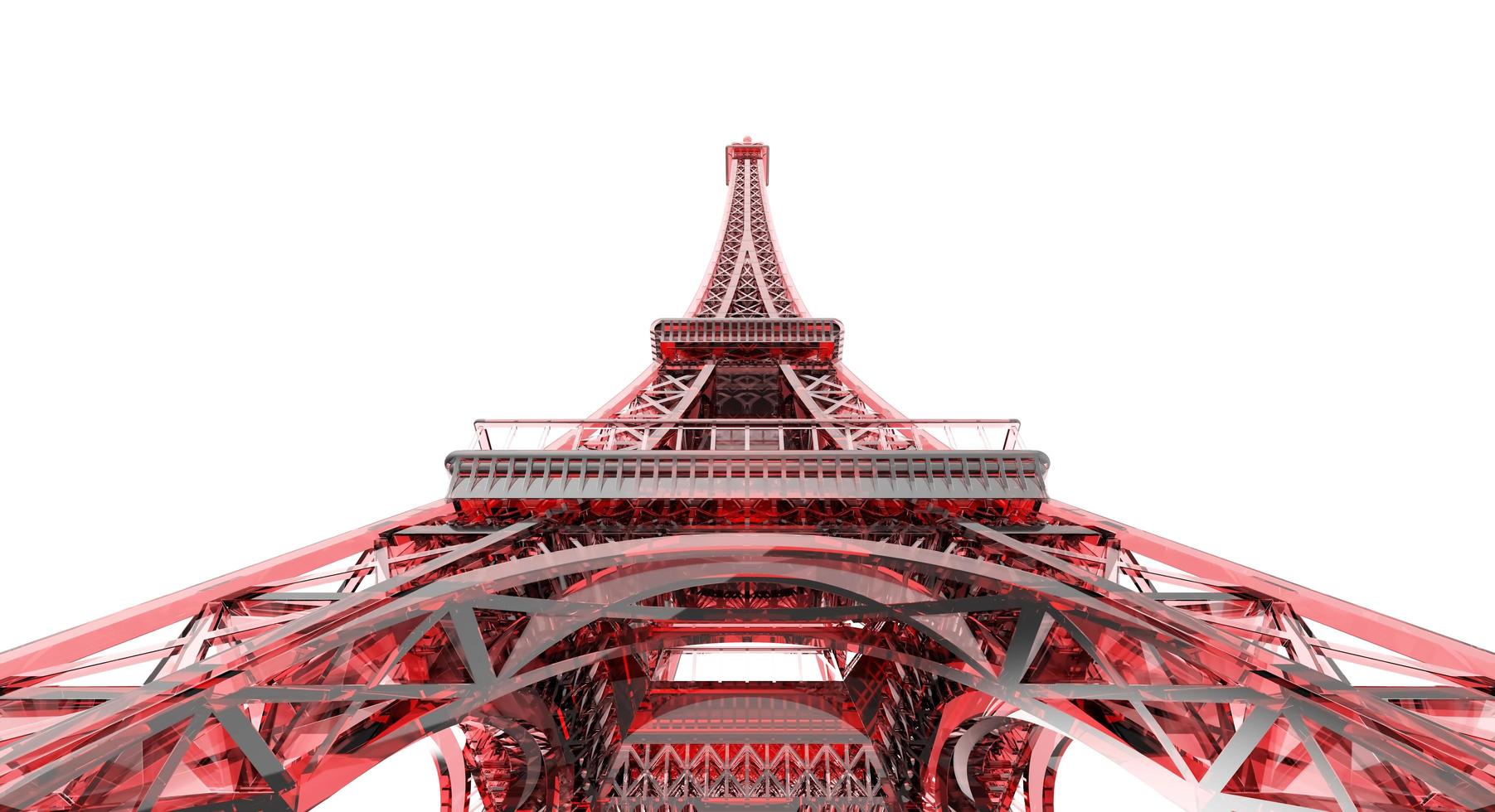 View of Eiffel Tower with background illustration photo