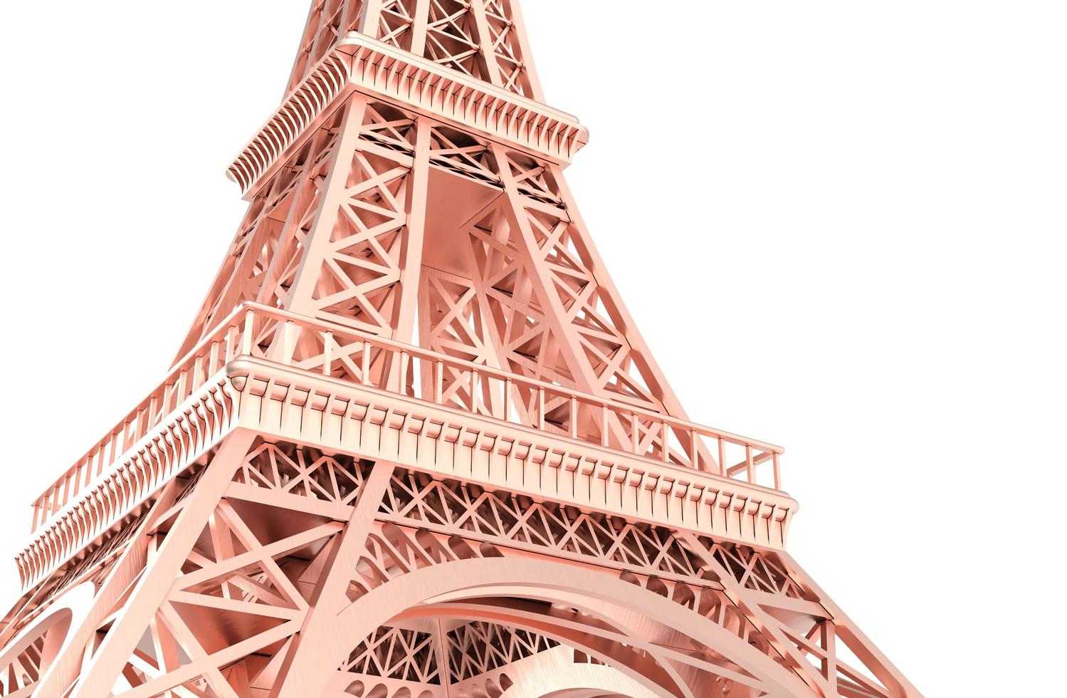 vista de la torre eiffel con ilustración de fondo foto