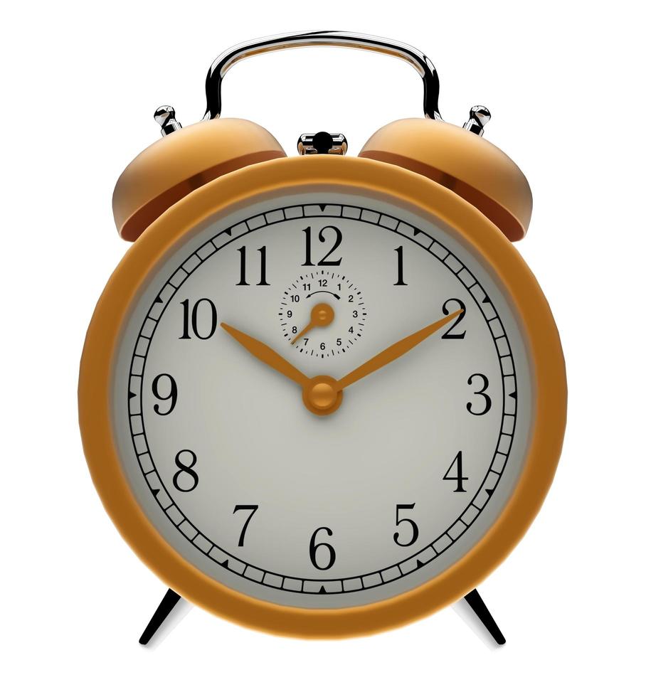 alarm clock isolated 3d illustration photo