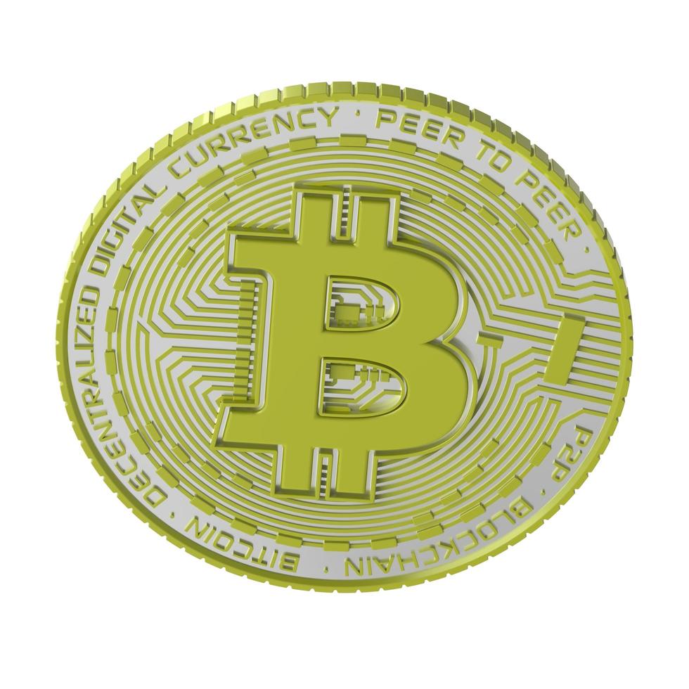 bitcoin coin 3d illustration photo